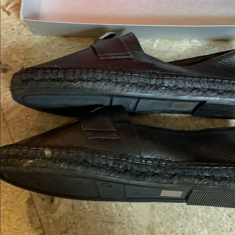 Black leather luxury moccasins with crystal detail - Picture 4 of 5